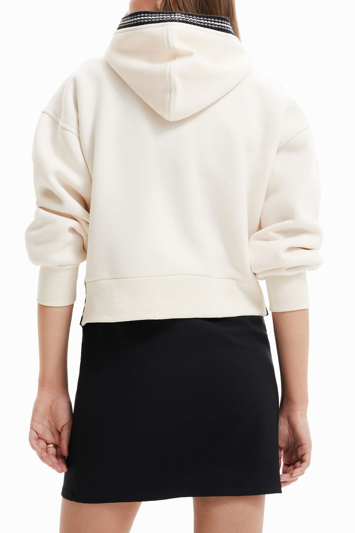 Sudadera híbrida crochet | Desigual