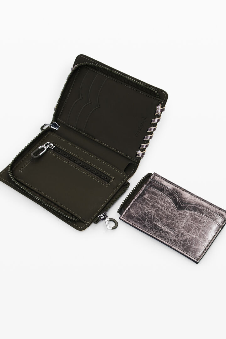 Petit porte-monnaie métallisé convertible | Desigual