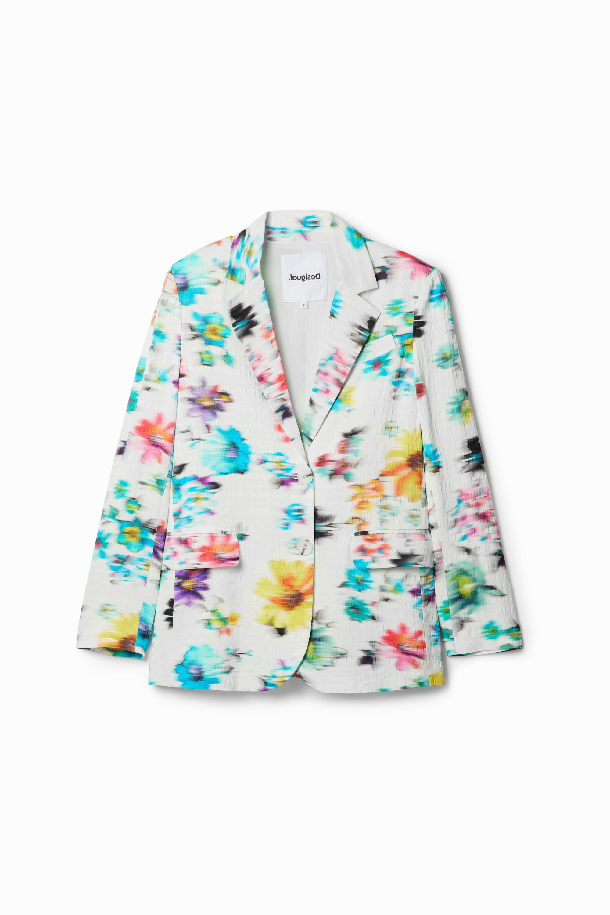 Textur-Blazer Blumen