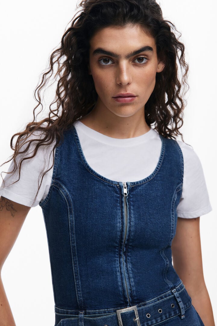 Vestido denim cinturón | Desigual
