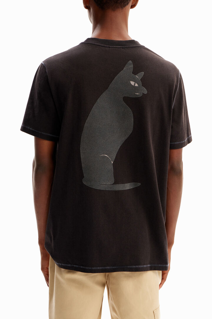 Camiseta mensaje gato | Desigual