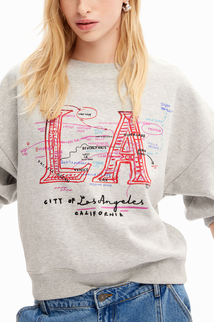 Oversize Los Angeles sweatshirt | Desigual