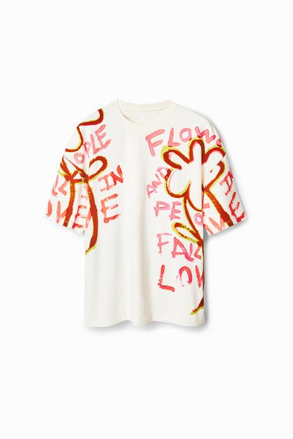 Oversized T-shirt met tekst over de natuur