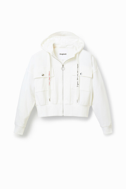 Sweat-shirt oversize poches