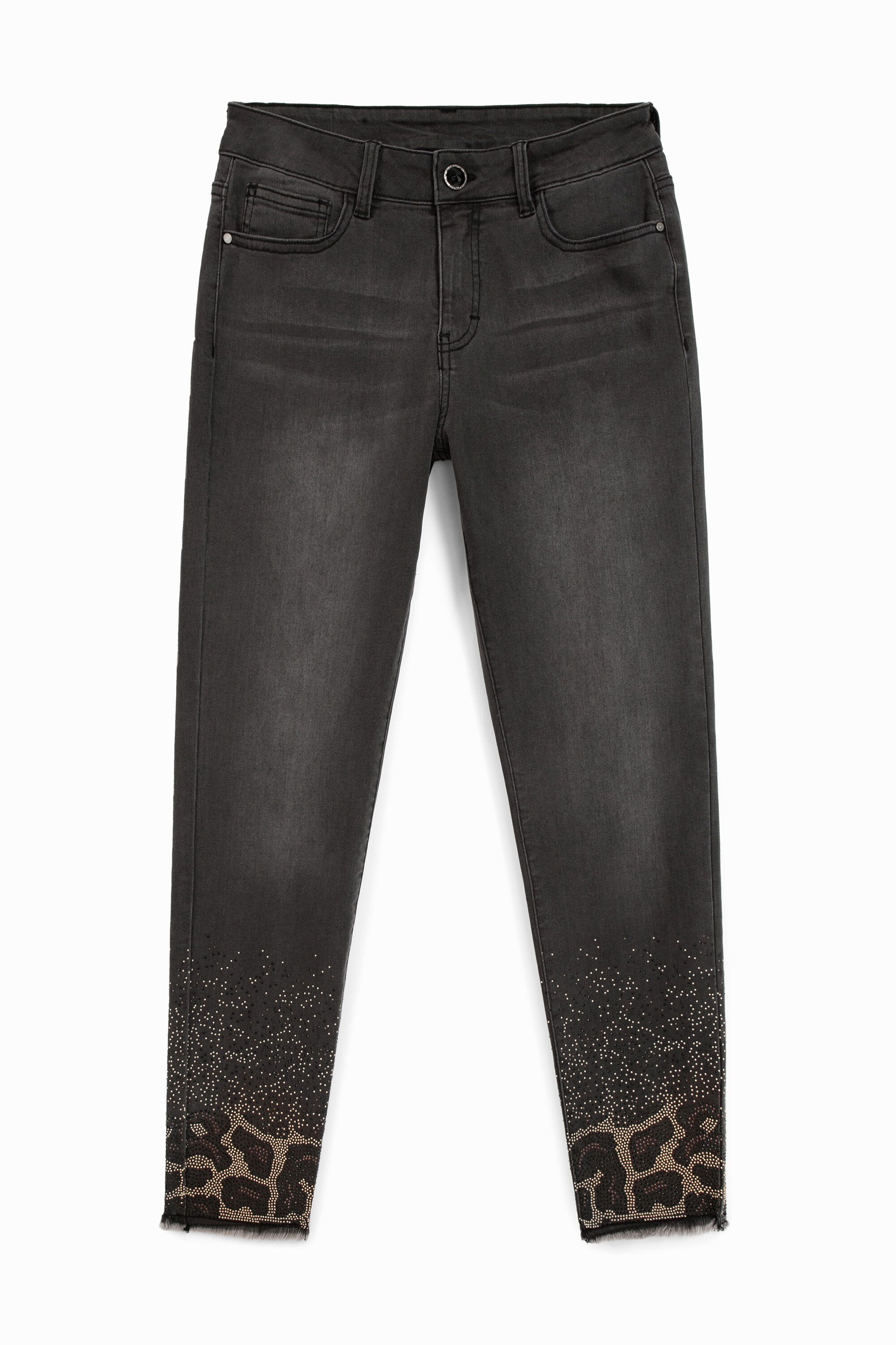Skinny Jeans mit Verzierungen