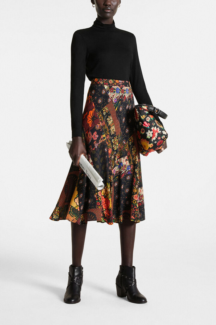 Gonna longuette floreale | Desigual