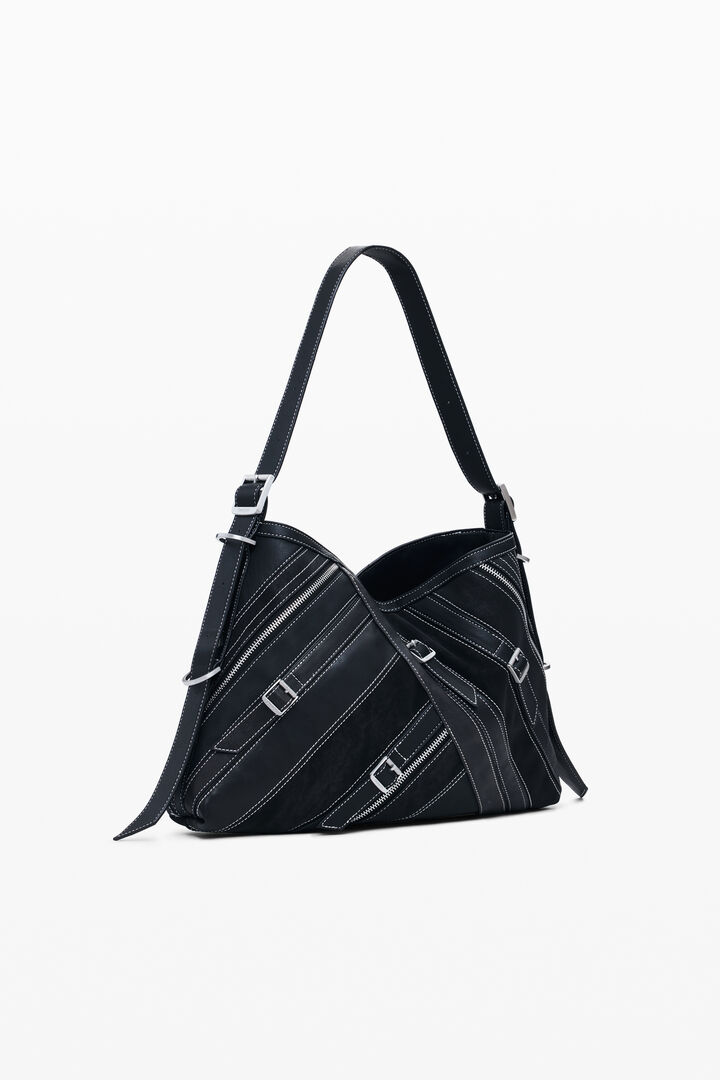 Bolso efecto piel hebillas mediano | Desigual