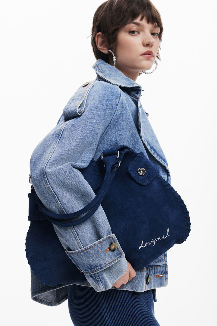 Small woven leather bag | Desigual