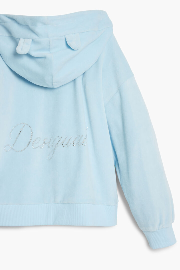 Hoodie with ears and strass logo | Desigual
