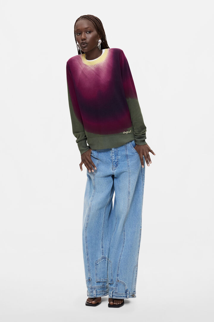 Dip-Dye Effect Sweater