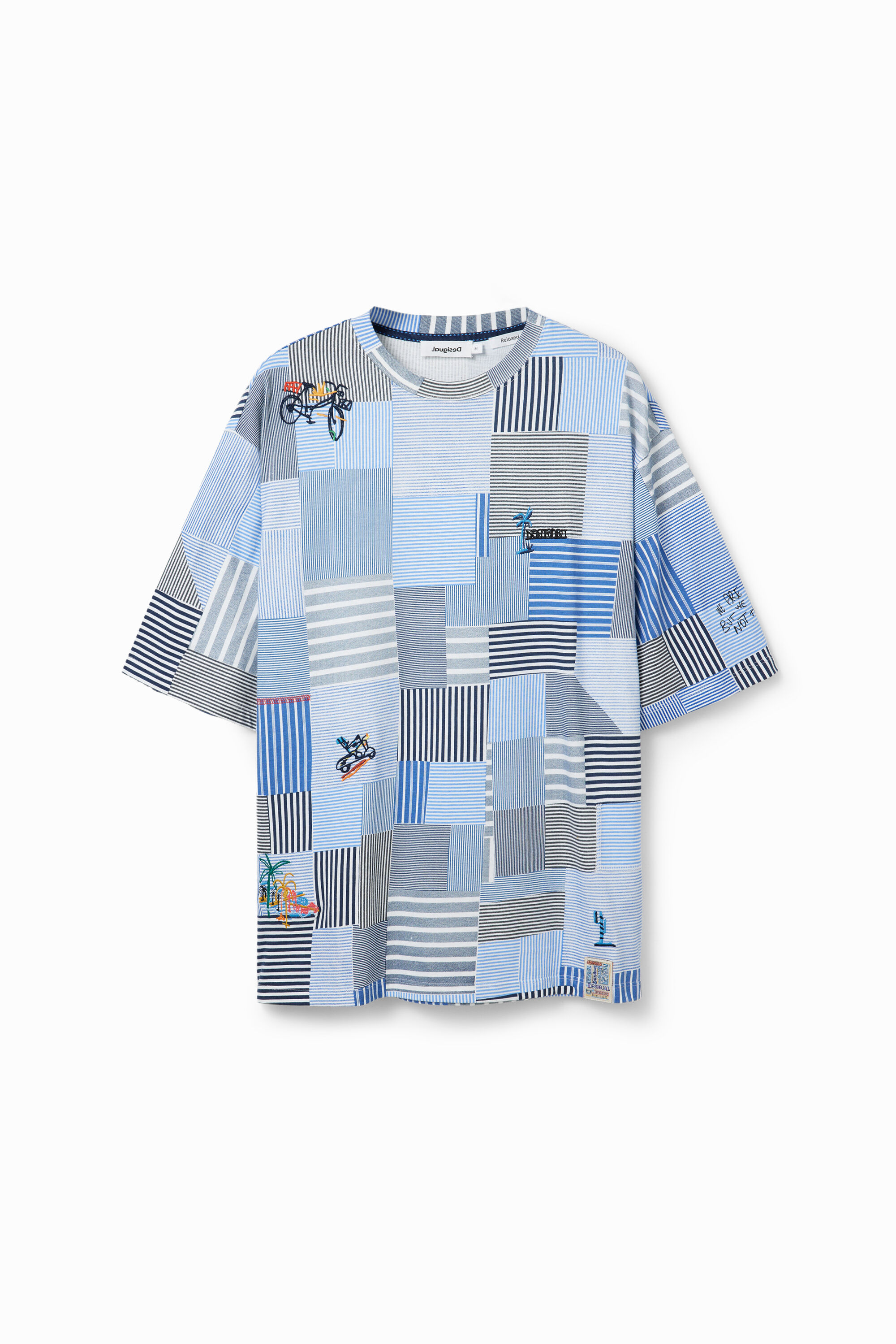 T-shirt patchwork broderies