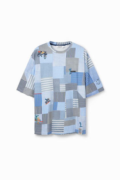 Camiseta patch bordados