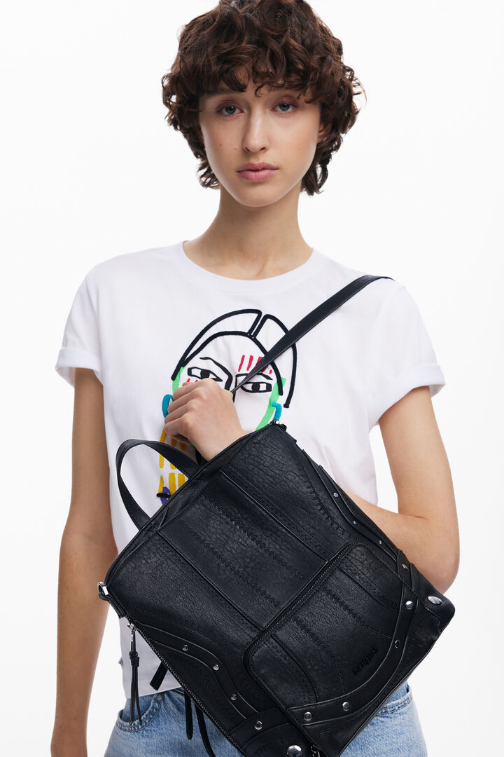 Medium embroidered backpack | Desigual