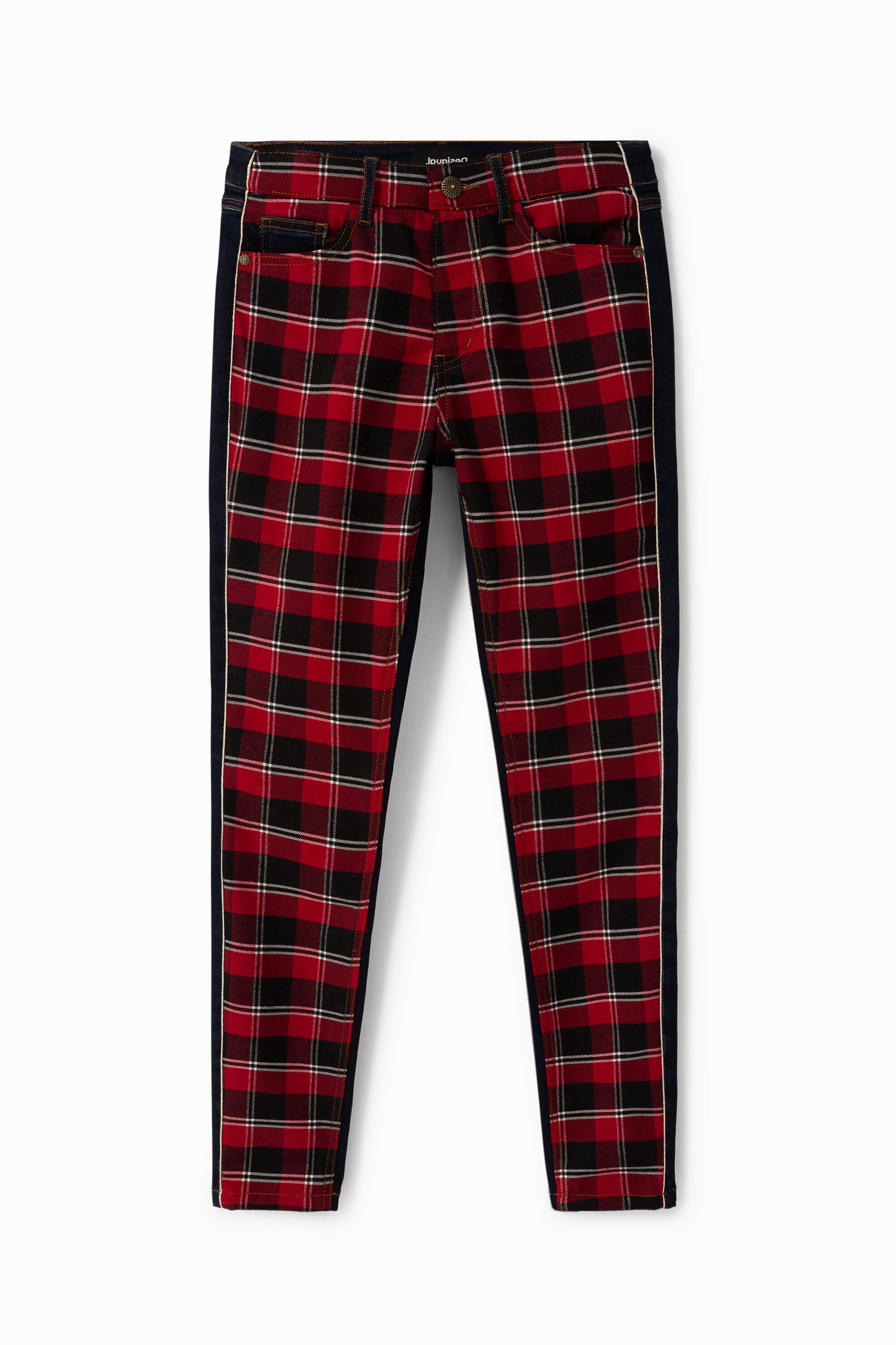 Skinny tartan jeans Desigual