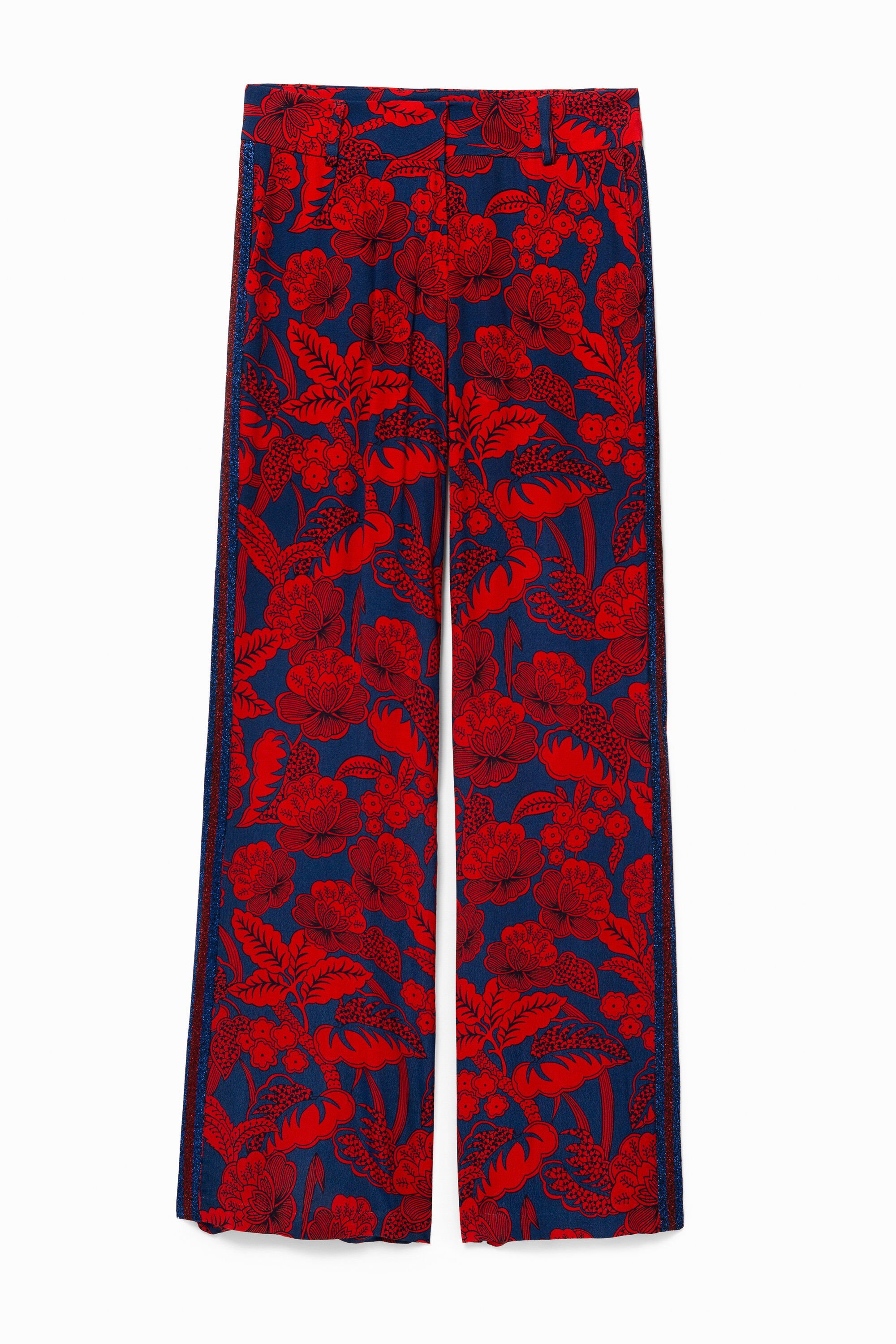 Floral print palazzo trousers