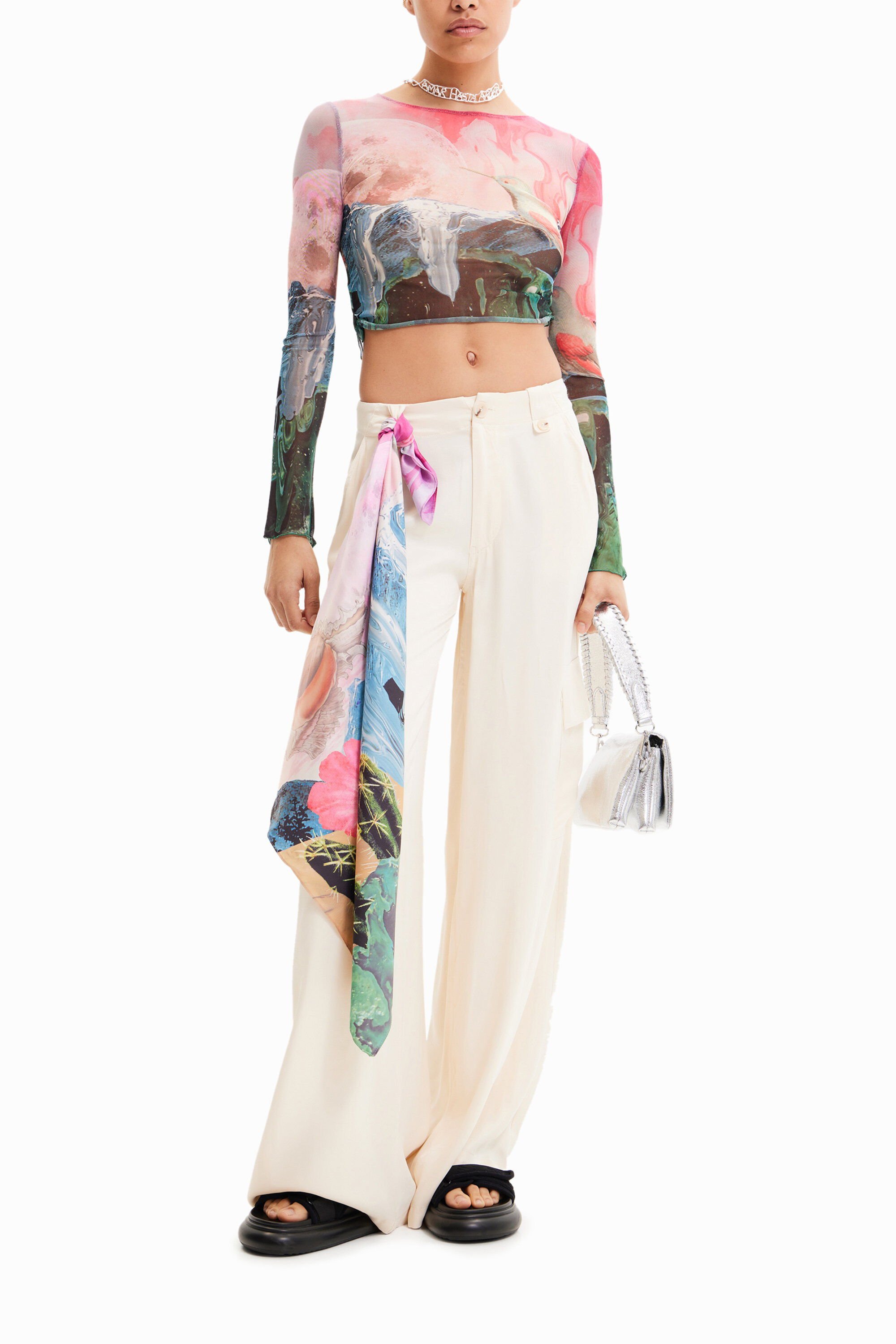 Women's Short slim fantasy T-shirt I Desigual.com