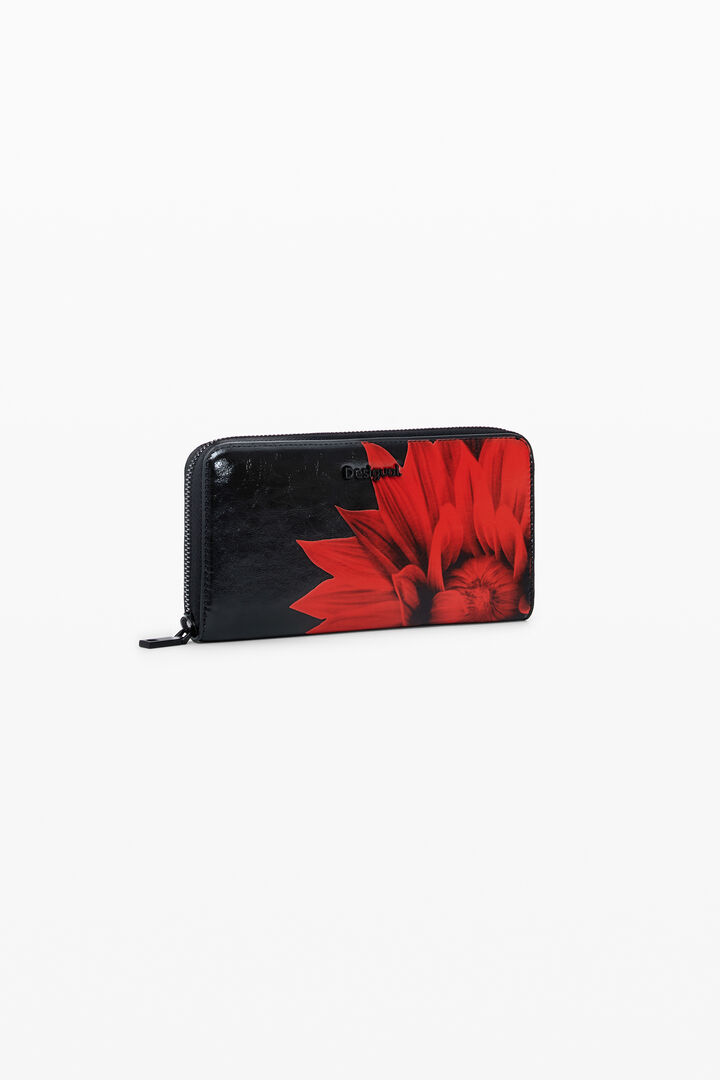 Großes Portemonnaie in Lederoptik mit Blumenmuster | Desigual