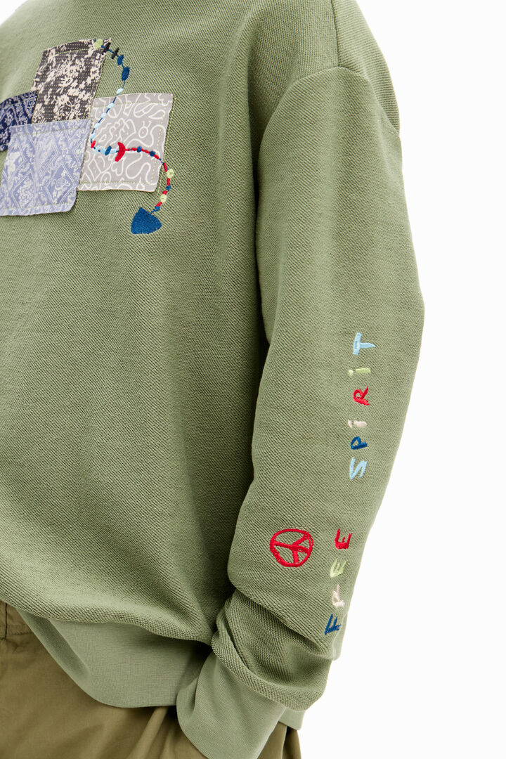 Plain sweatshirt with cutouts. | Desigual