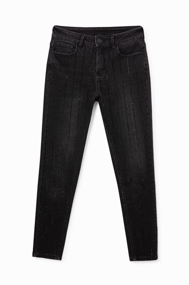 Svetleče slim jeans hlače | Desigual