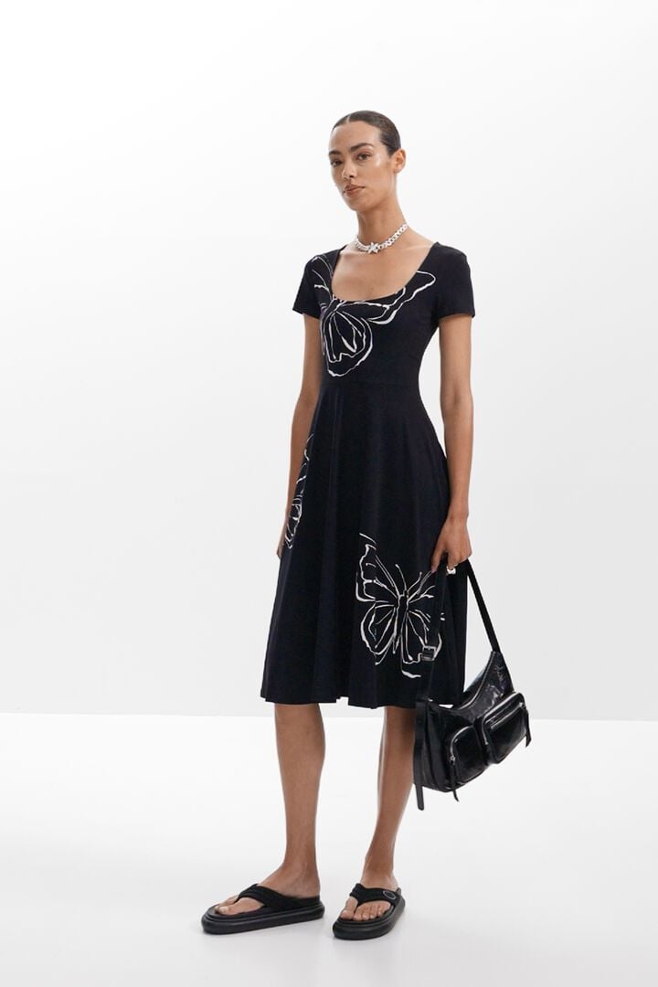 Vestido midi mariposas | Desigual