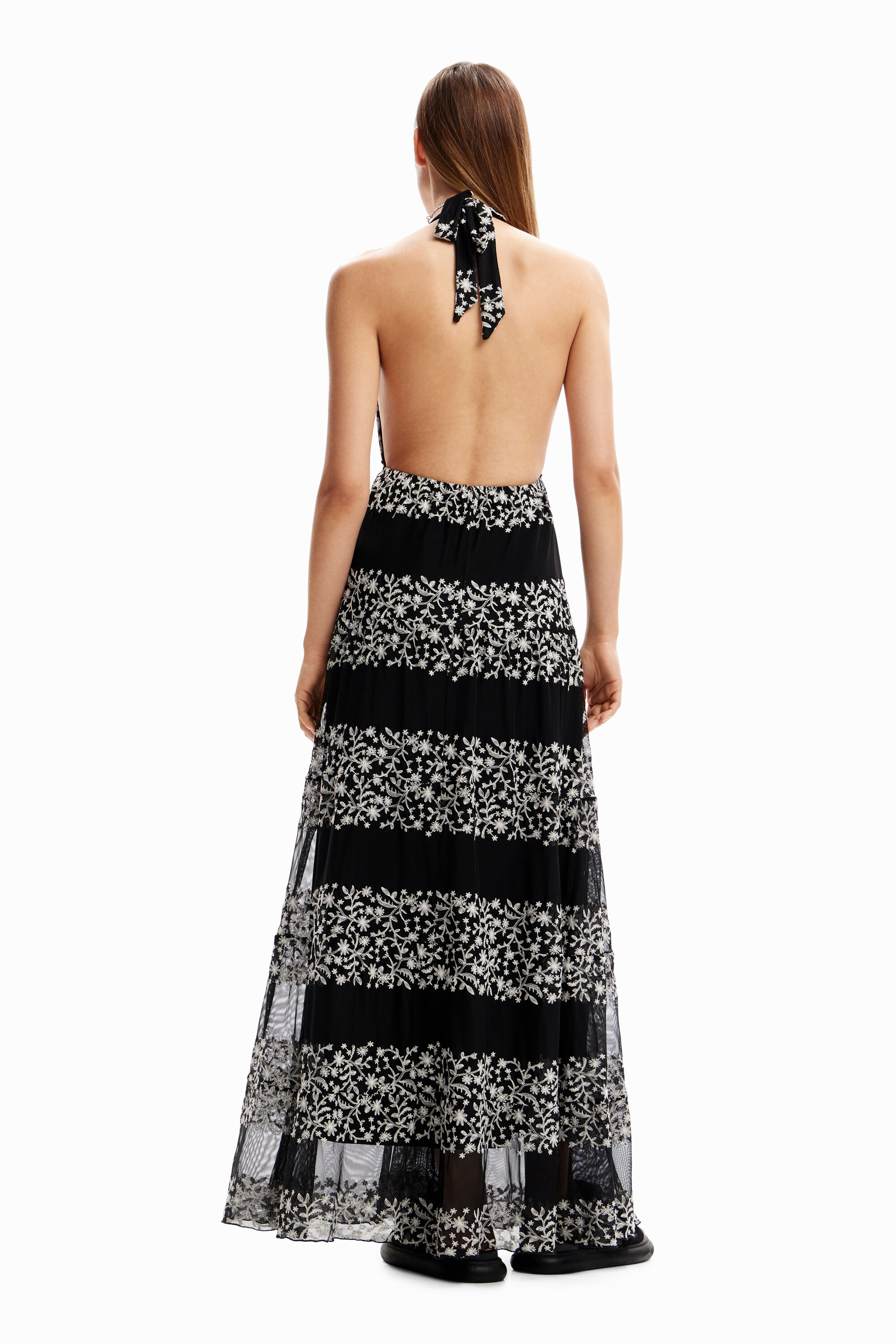 Women s Embroidered maxi dress I Desigual