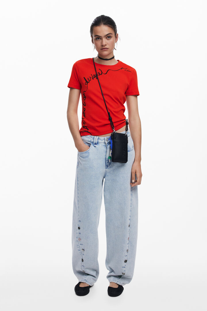 ロゴ入りレザー調モバイルホルダー | Desigual