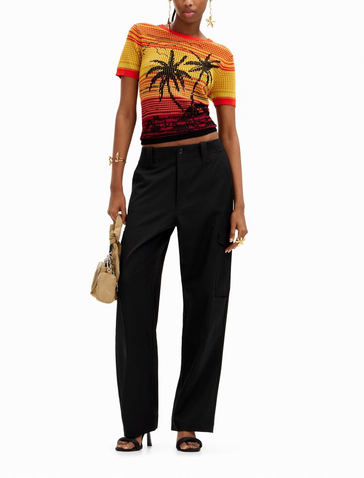 Camiseta punto palmeras | Desigual