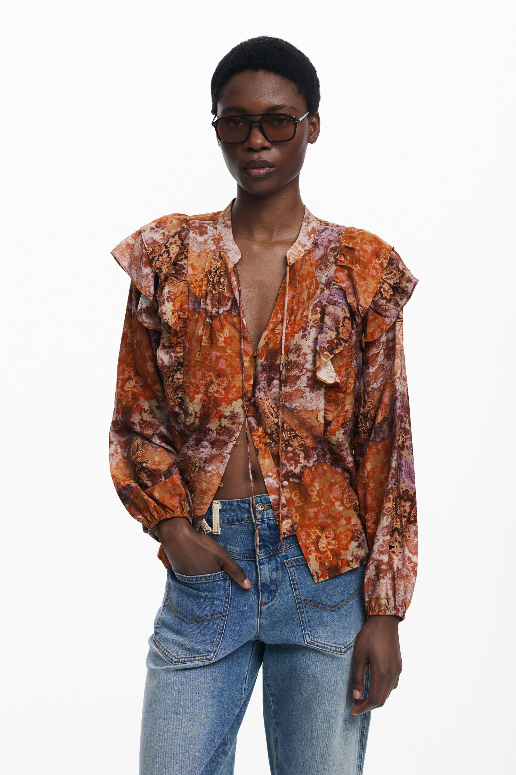 Romantische Paisley-Bluse
