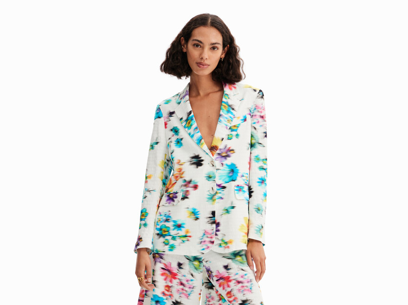 Blazer flores textura