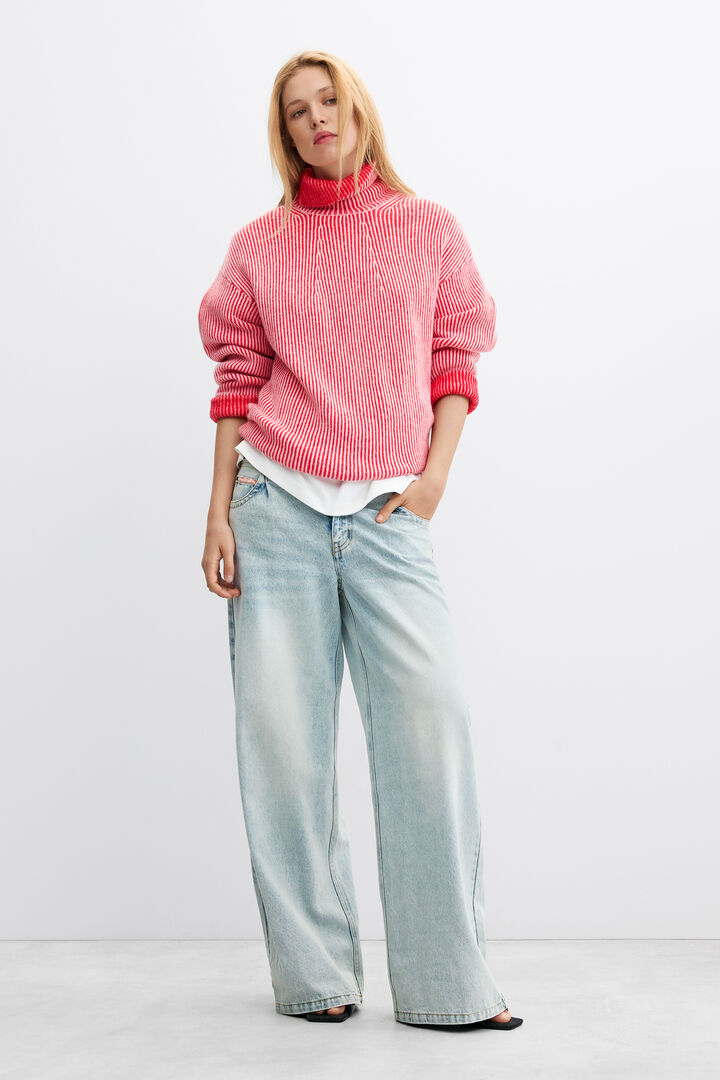 Ribbed Turtleneck Sweater
