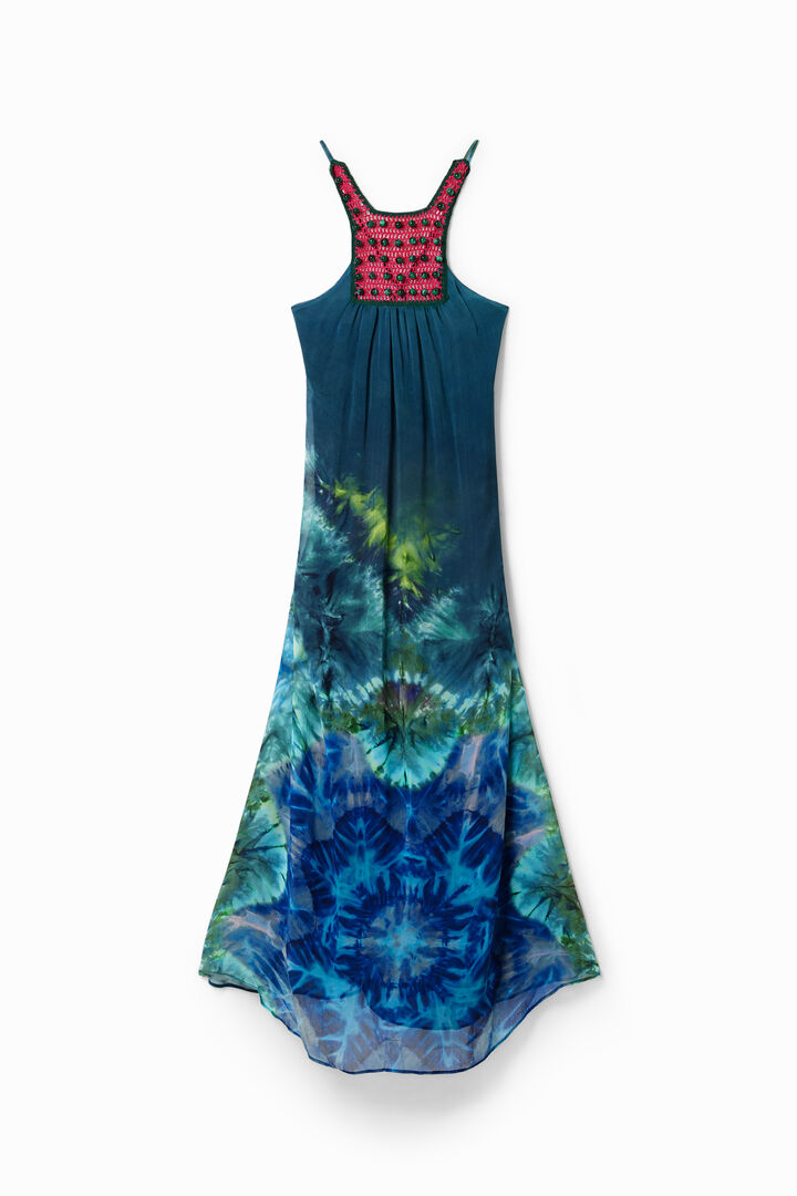 Long arty tie-dye dress | Desigual