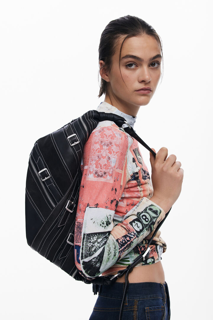 Bolso efecto piel hebillas pequeño | Desigual
