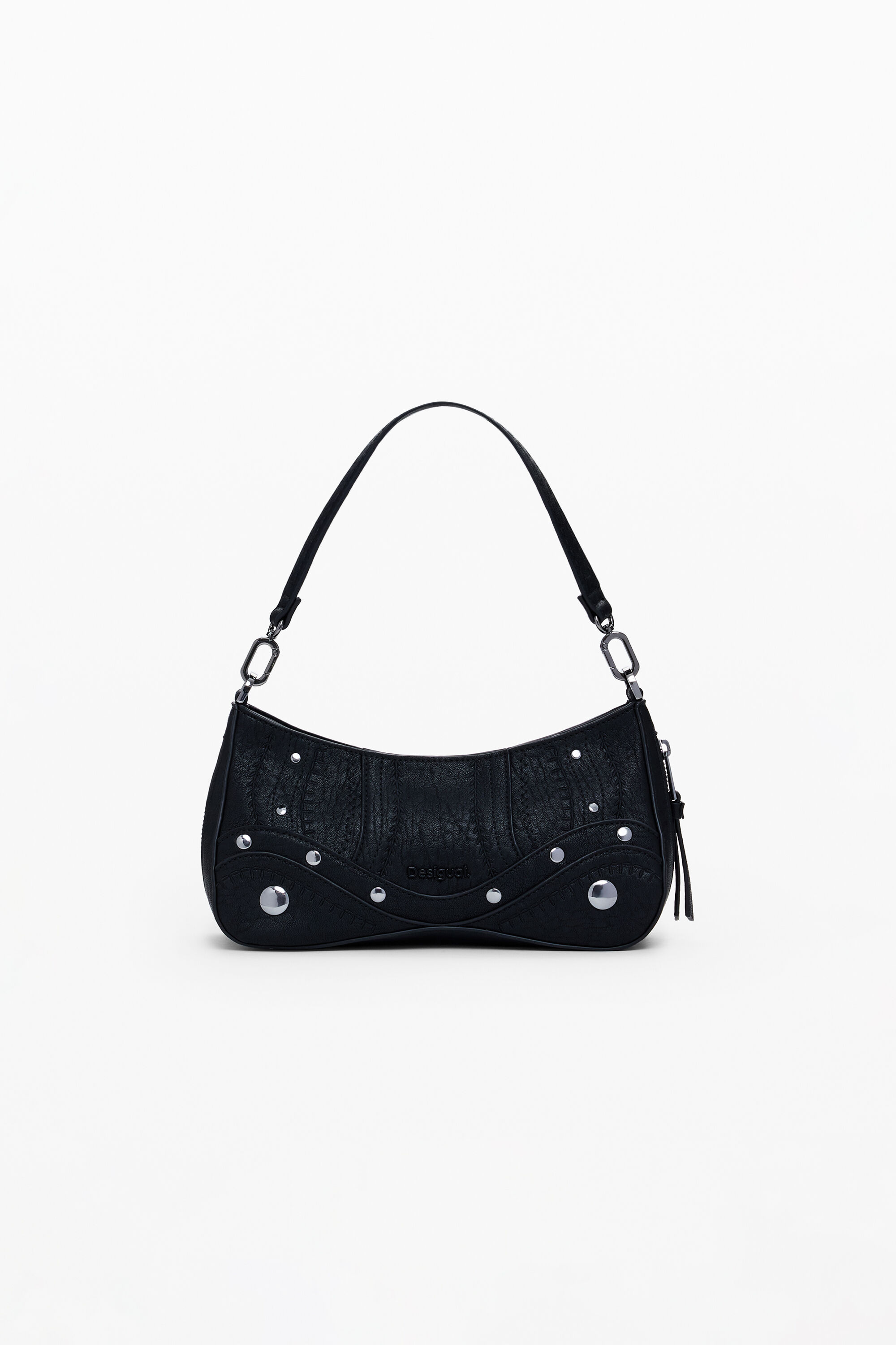 Desigual スタッズ付き刺繍小型バッグ In Black