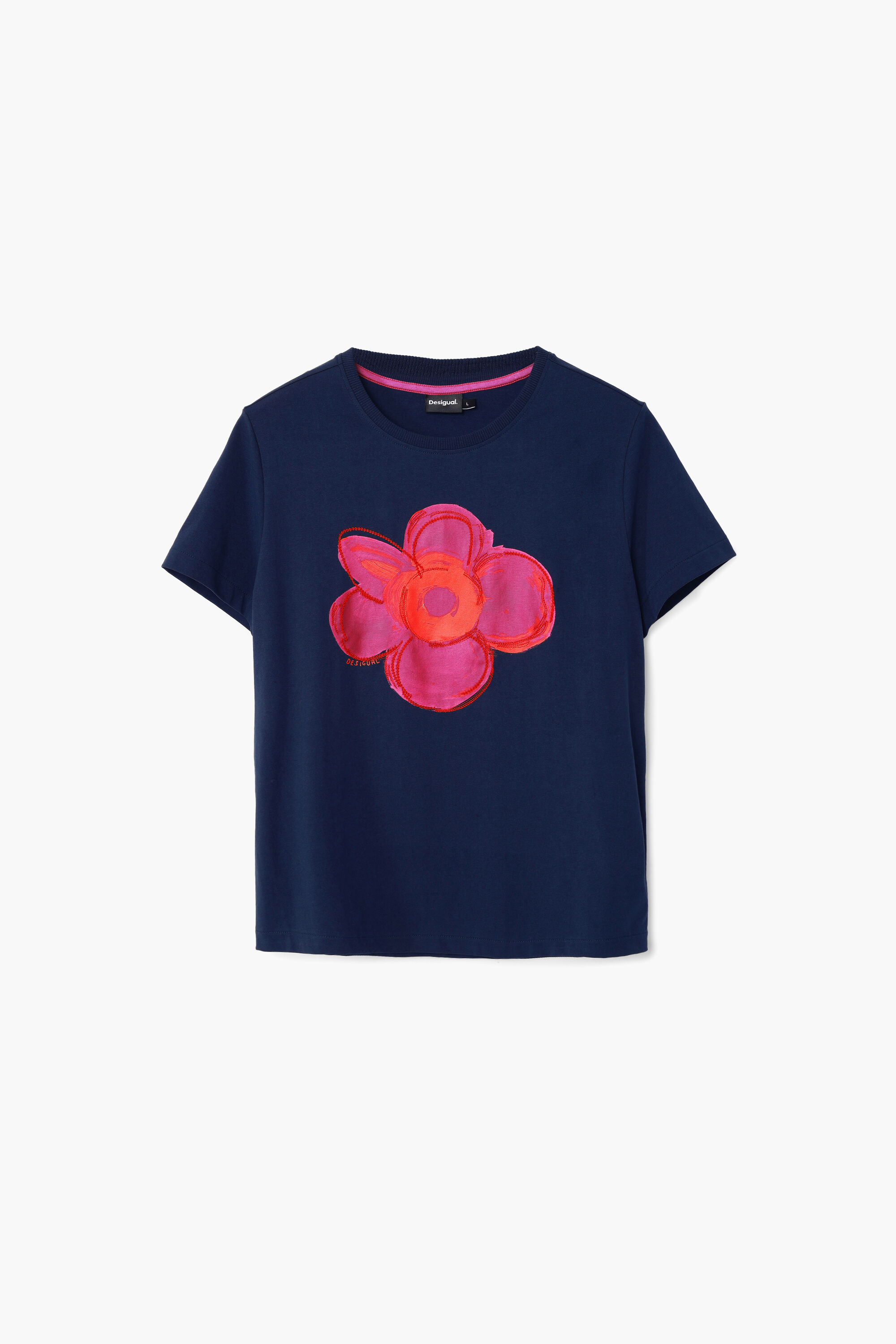 Flower illustration T shirt women s I Desigual