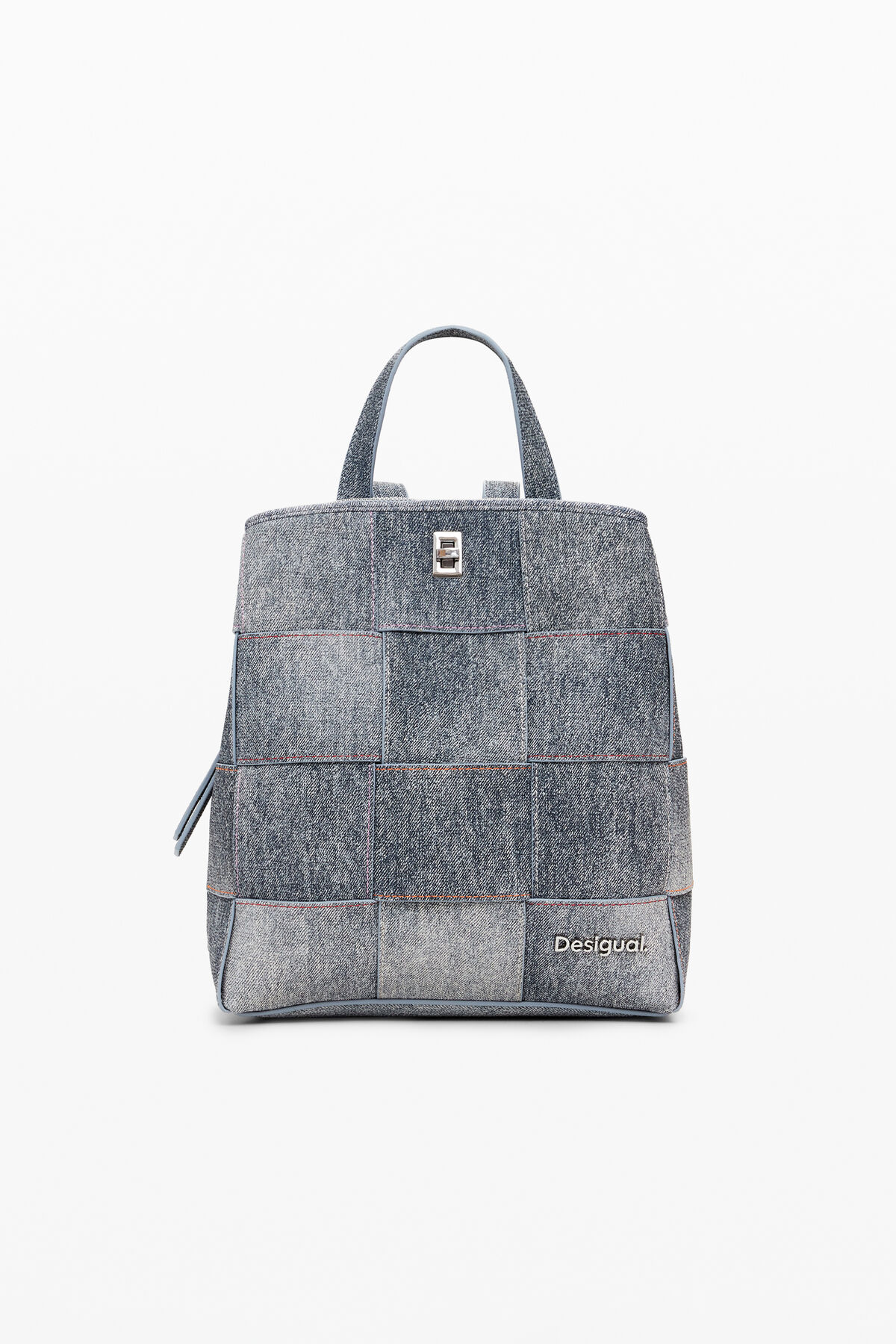 デニム風中型編み込みバックパック 女性用 I Desigual.com