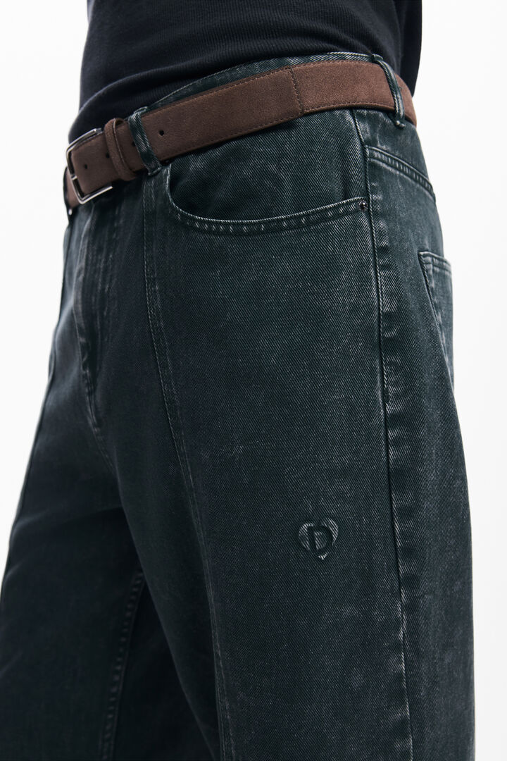 Rechte broek met gewassen effect | Desigual