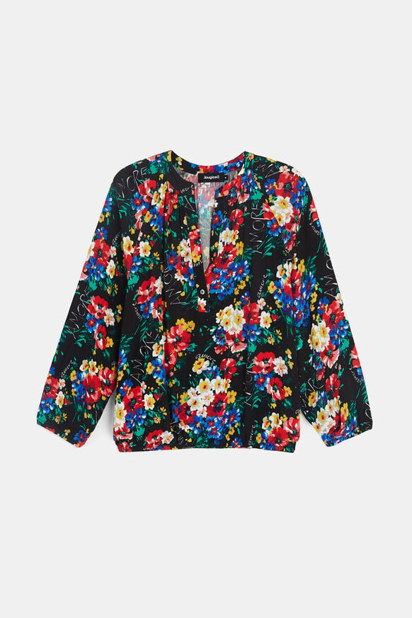 3/4 sleeve floral blouse | Desigual