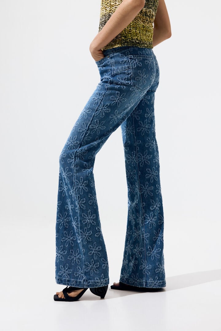 Flared denim trousers | Desigual