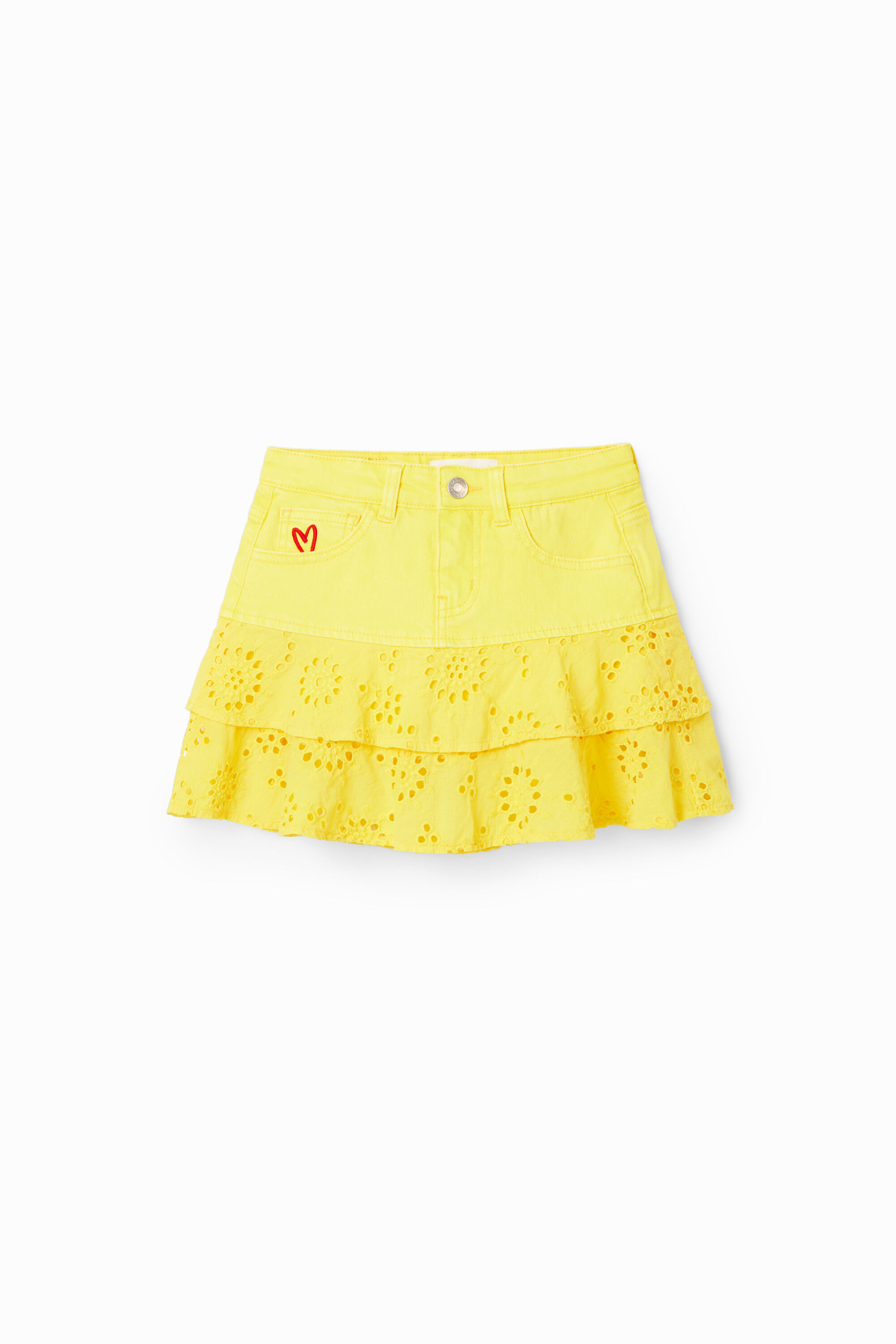 Swiss embroidery mini skirt