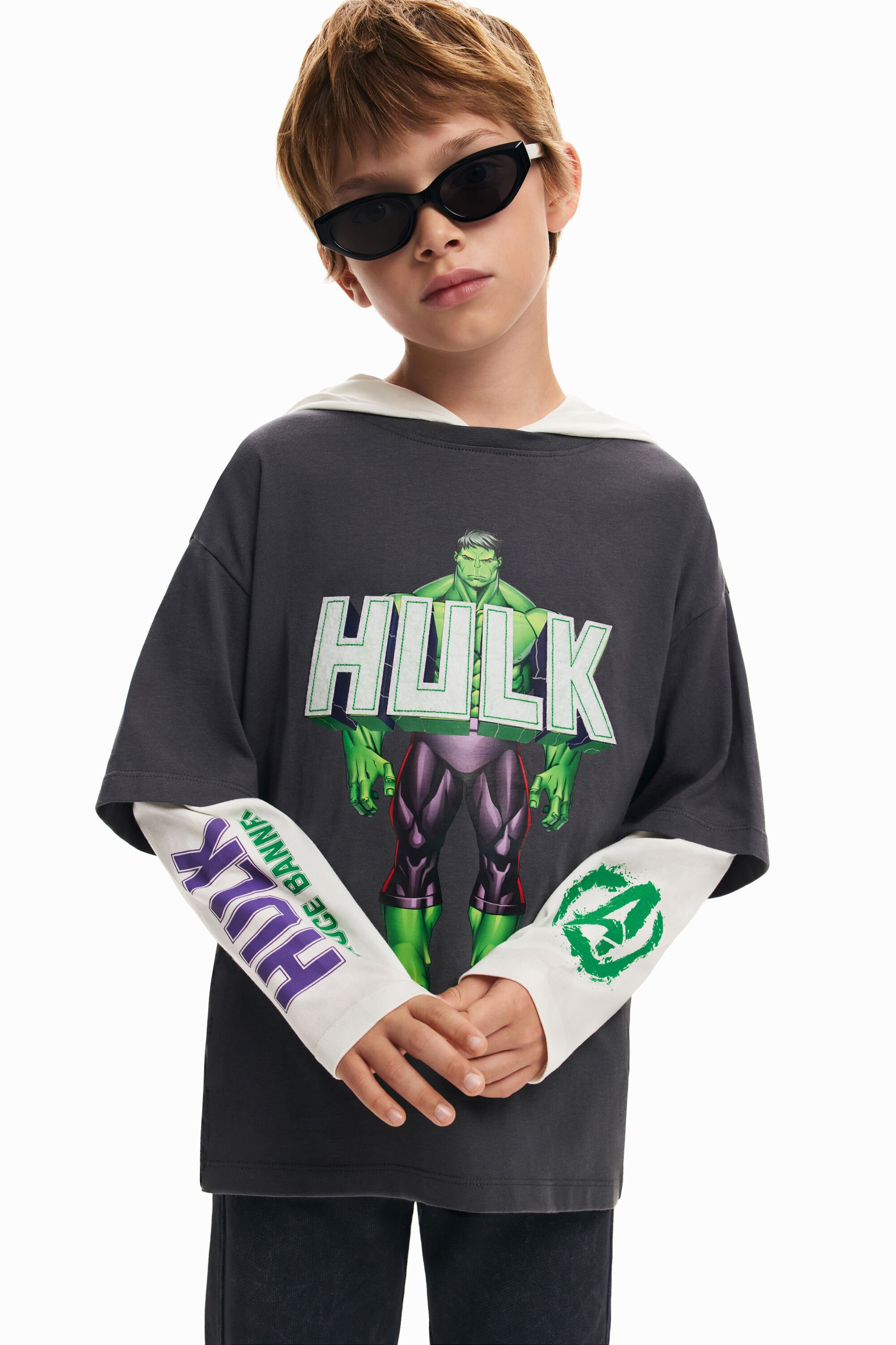 Maglietta a doppia manica Hulk da bambino I Desigual