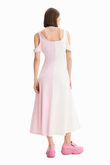 Vestido midi tirantes Maitrepierre | Desigual