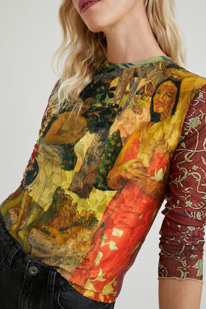 Polynesia tulle sleeve T-shirt | Desigual