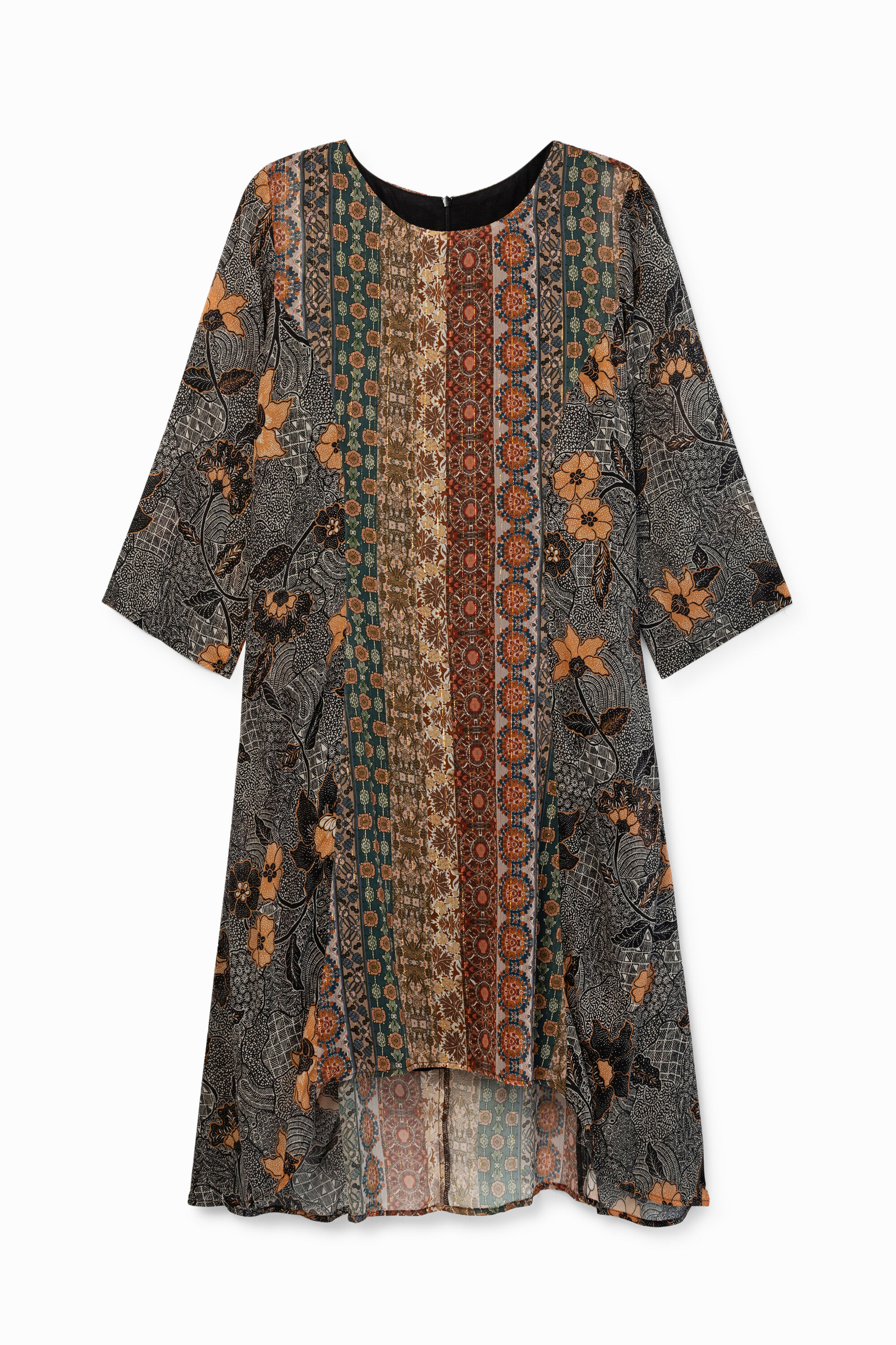 Kleid mit Boho-Bordüren