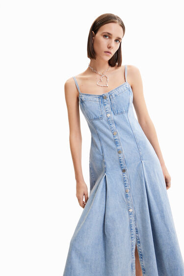 Vestit texà slim midi Maitrepierre | Desigual