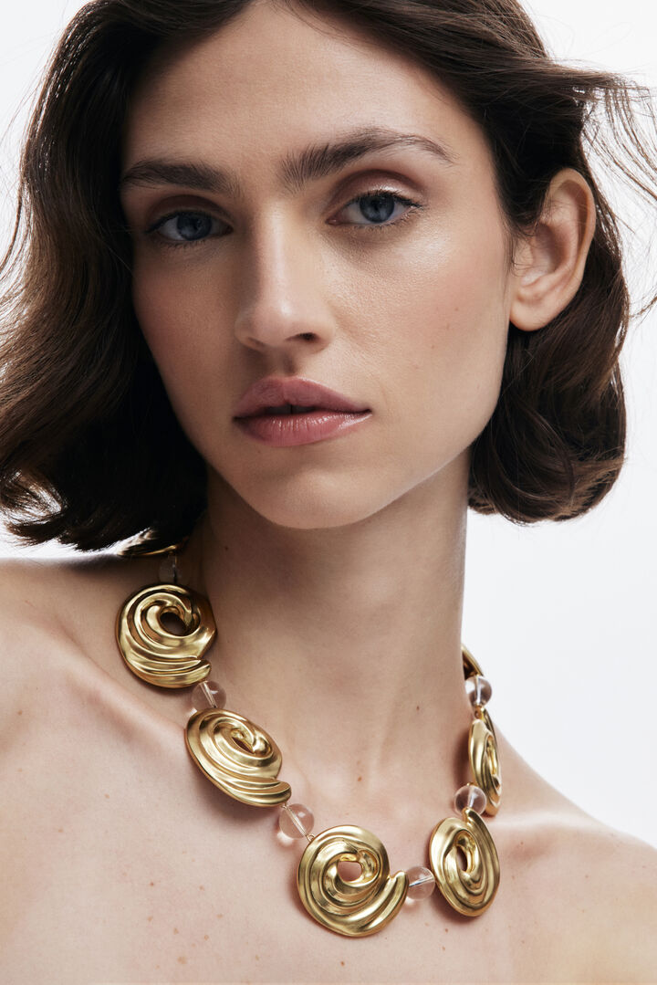 Zalio gold-plated spiral necklace | Desigual