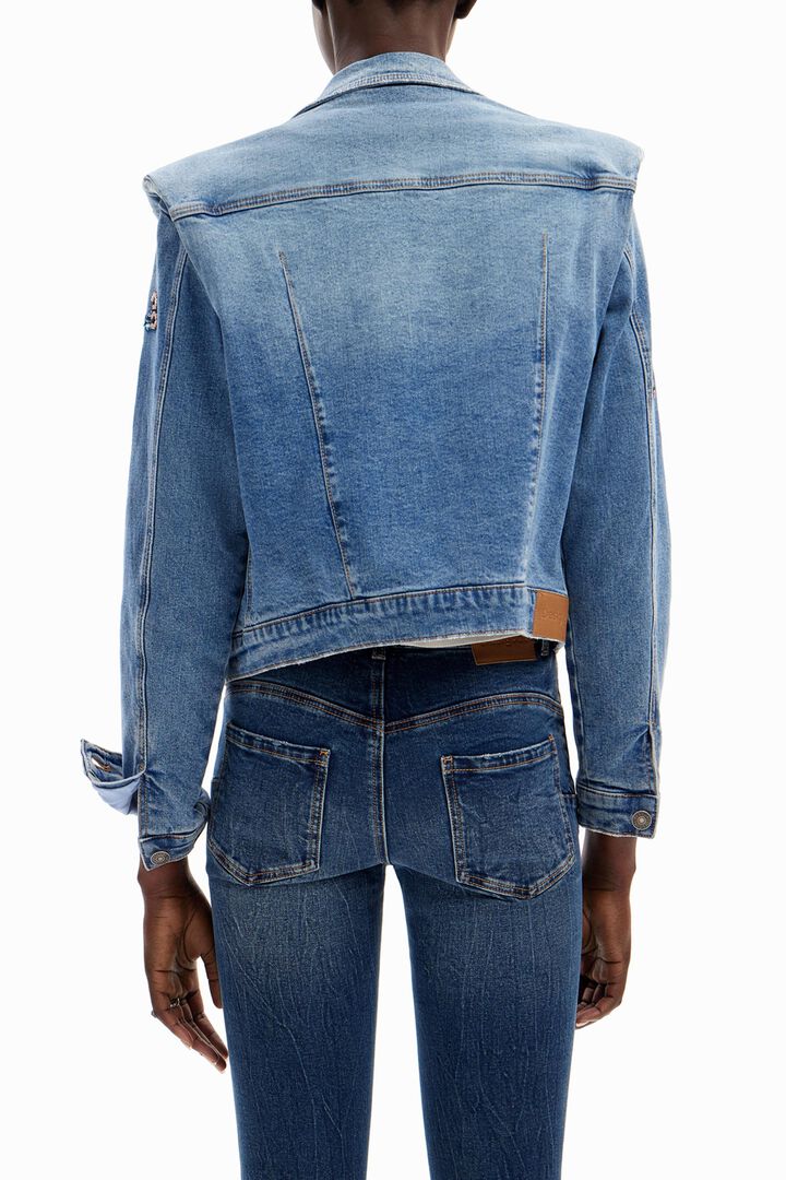 Floral denim trucker jacket | Desigual