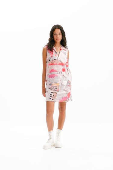 Newspaper polo dress | Desigual