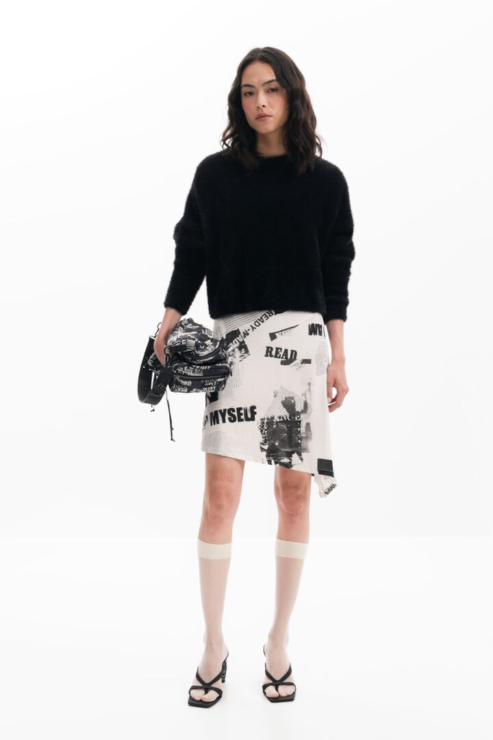 2-in-1 newspaper dress | Desigual