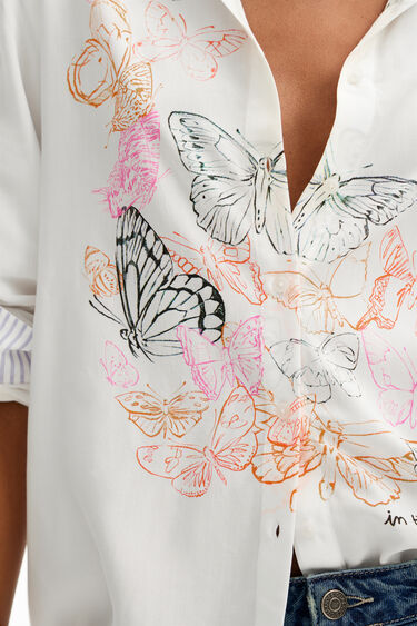 Lahka srajca s potiskom metulja | Desigual