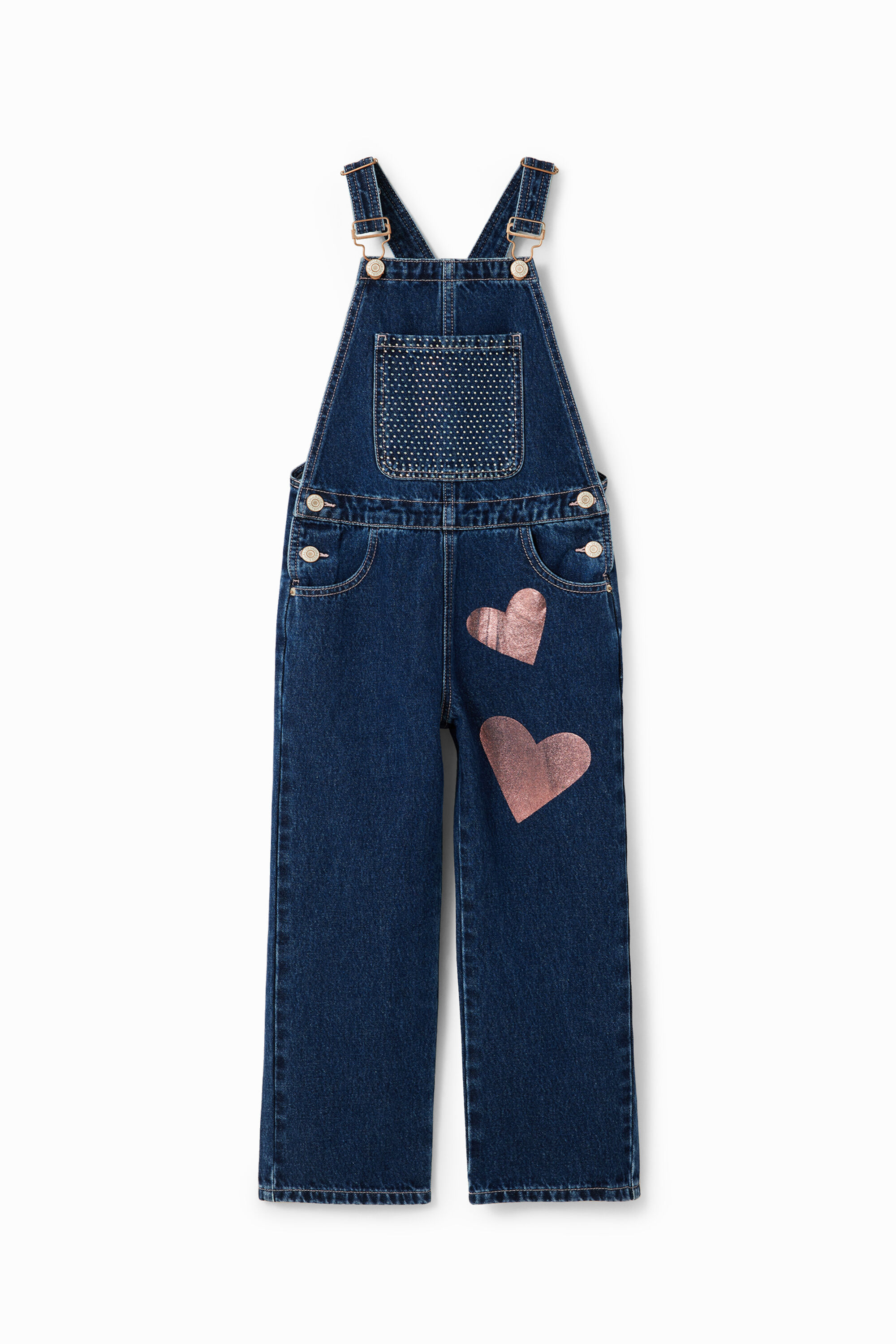 Jeans-Latzkleid Herzchen